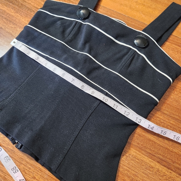 BEBE Black Women's Top with Button Detail SZ 2 - Picture 6 of 12